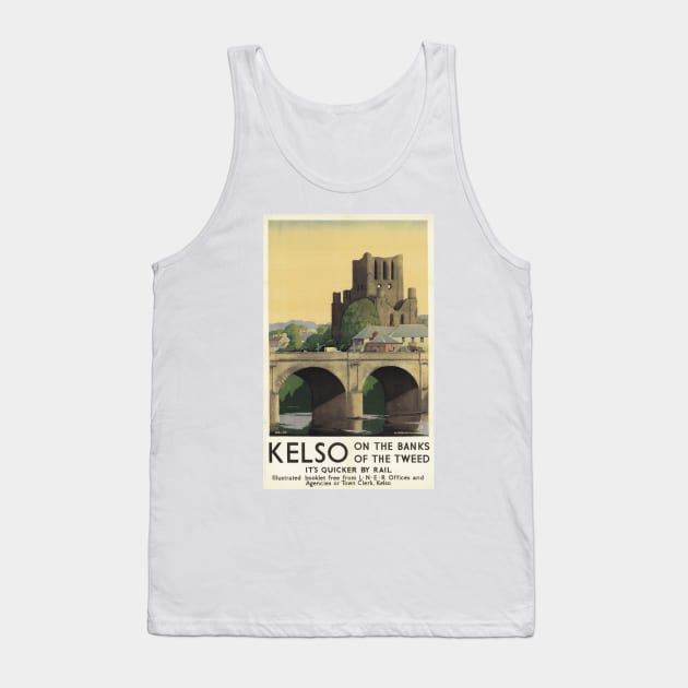 Kelso, Scotland - Vintage Railway Travel Poster - 1941 Tank Top by BASlade93